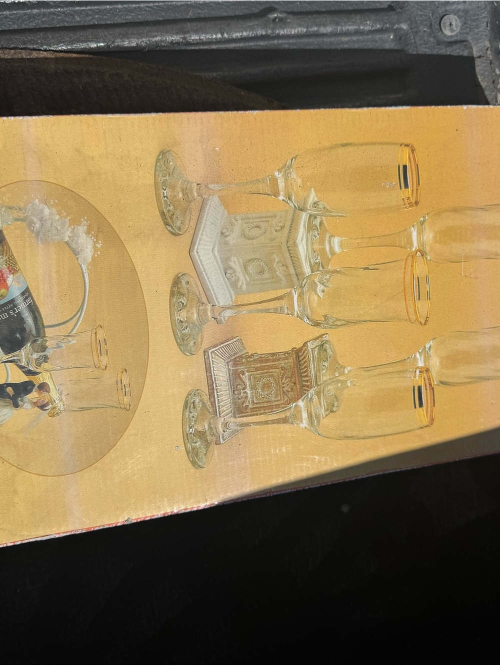 Vintage Gold-Trimmed Glassware Set - 6 Piece
